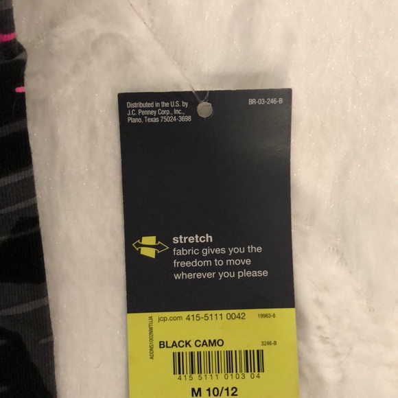 🎉🎉HP🎉🎉 Girls Black Pink Camo Stretch Leggings Pants - Picture 6 of 7